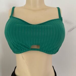 Shade & Shore Teal Ribbed Bralette